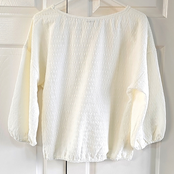 NWT Max Studio 3/4 Sleeve Drop Shoulders Bubble Top Size Large - Picture 9 of 16